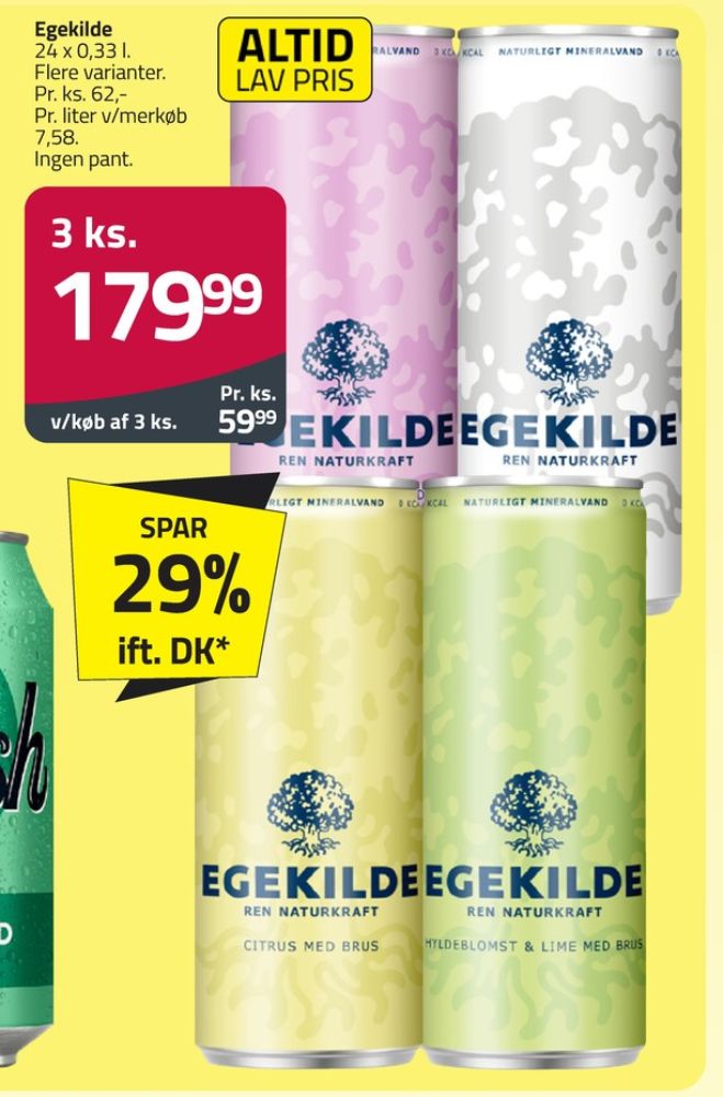Egekilde Citrus, Mineralvand med brus 24 pk.