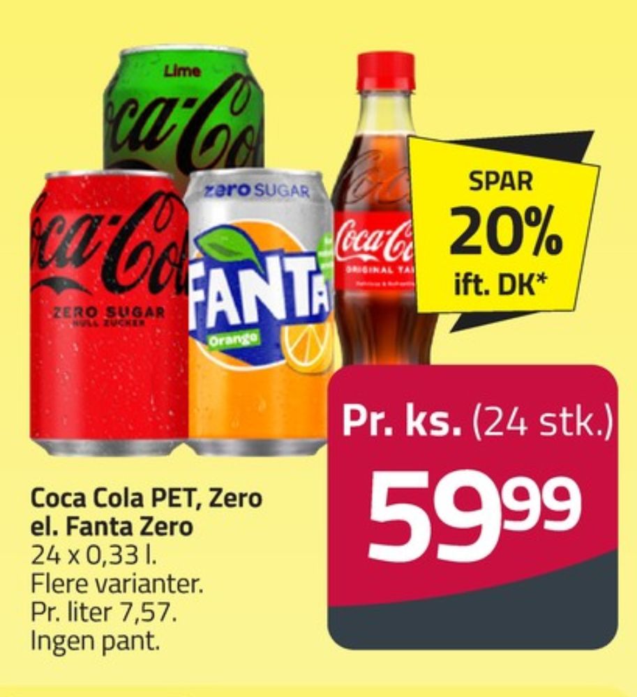 Coca Cola Zero Lime, Cola 24 pk.