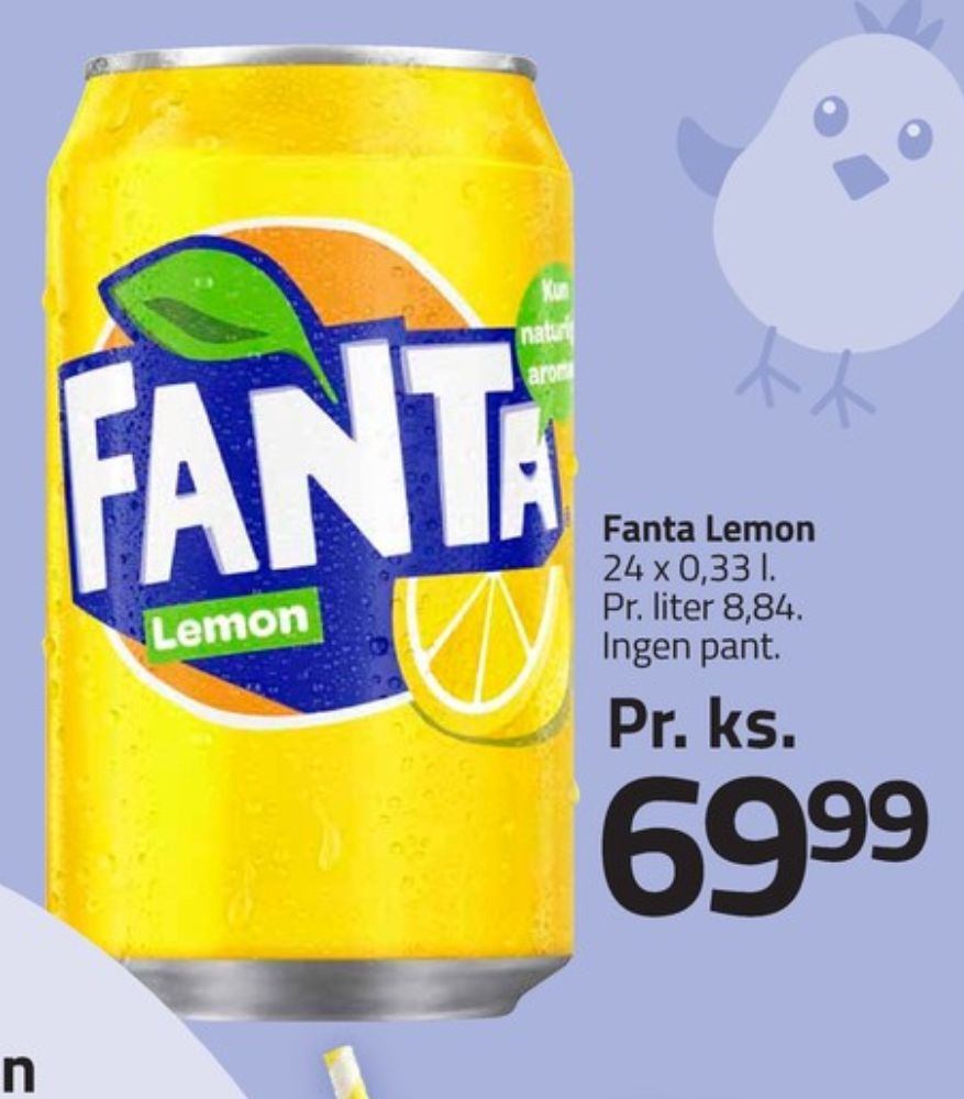 Fanta Lemon, Lemonsodavand 24 pk.