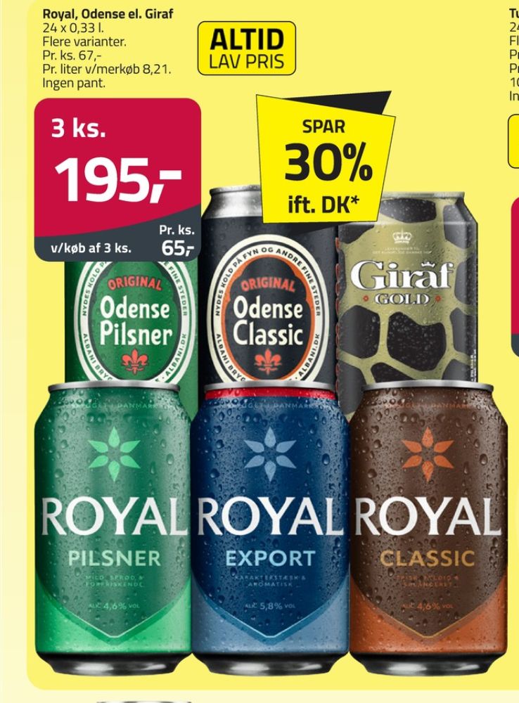 Royal Classic, Øl 24 pk.