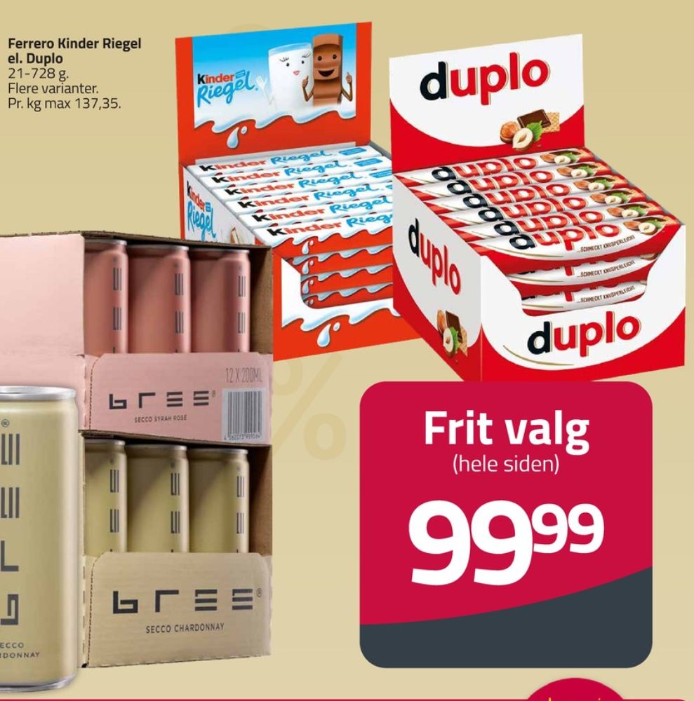 Kinder Riegel, Chokoladestænger