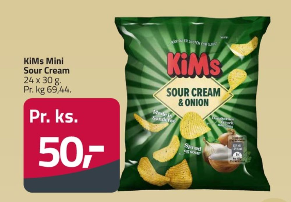 Kims, Sour Cream & Onion Chips