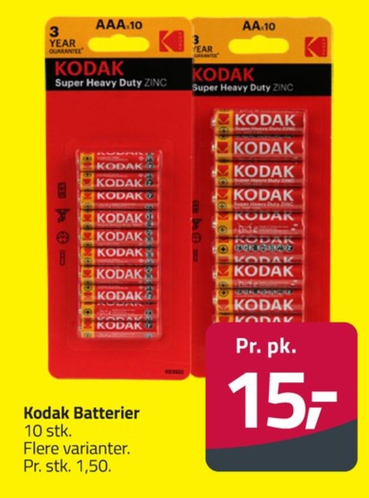 Kodak, Batterier