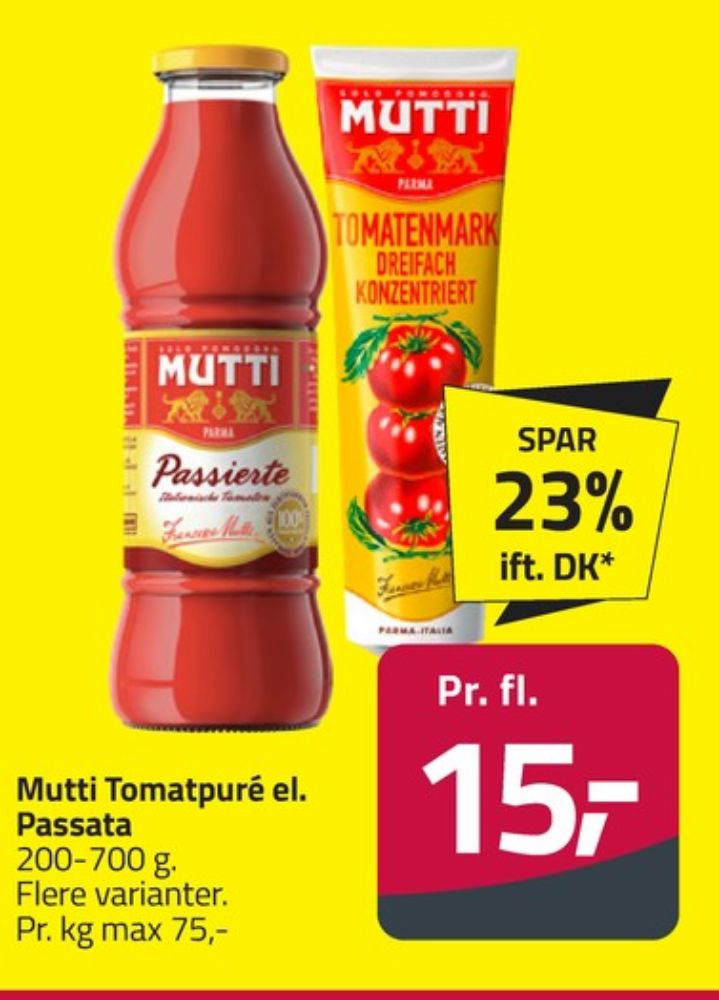 Mutti, Passata
