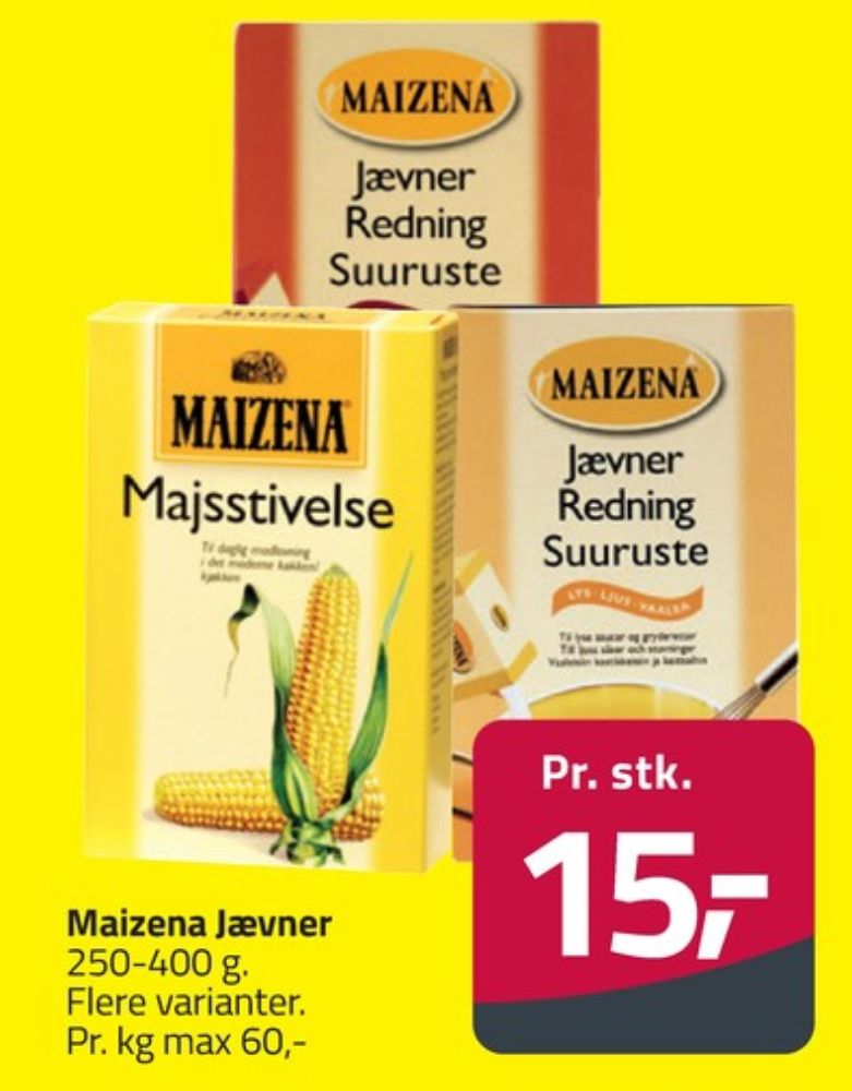 Maizena, Majsstivelse