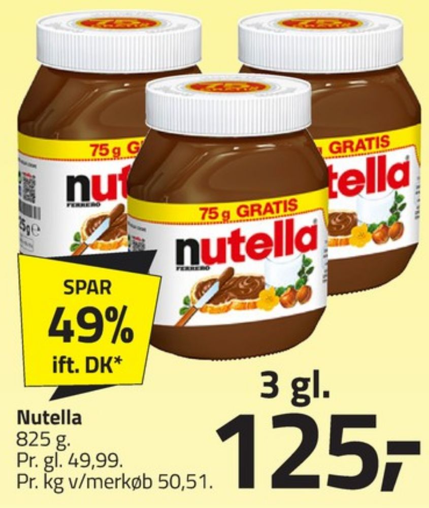 Nutella, Smørepålæg
