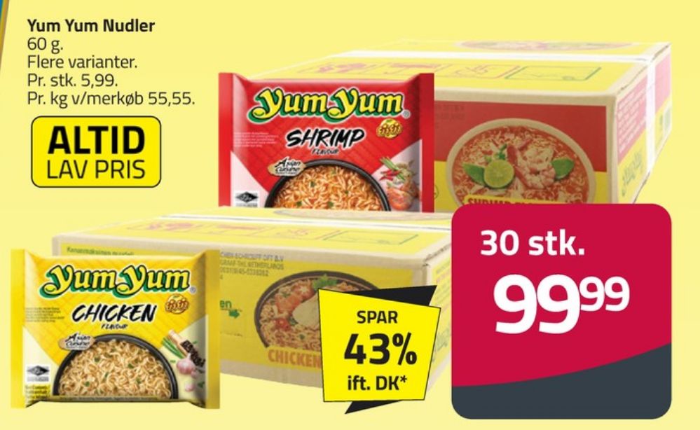 Yum Yum, Nudler Kyllingesmag