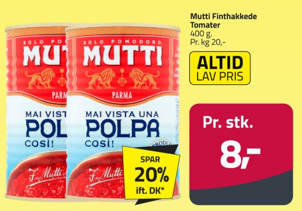 Mutti, Hakkede tomater