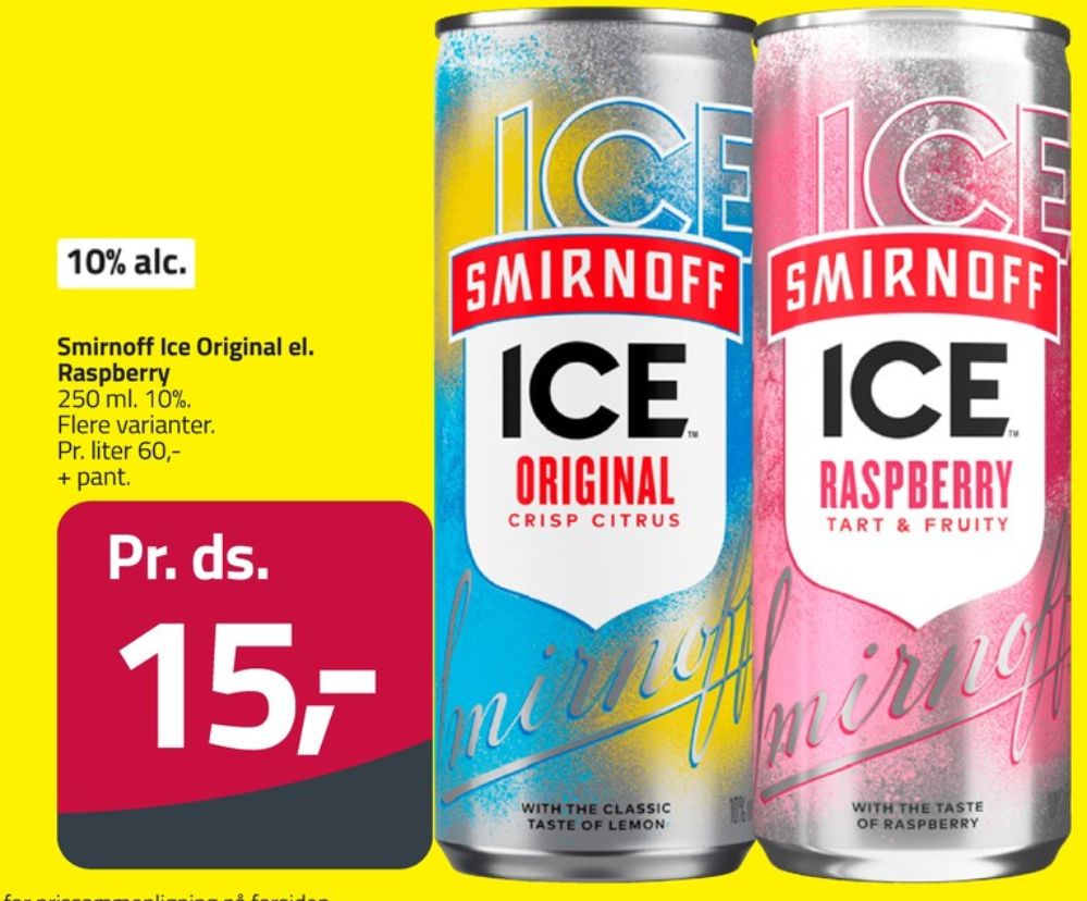 Smirnoff Ice Raspberry, Raspberry RTD