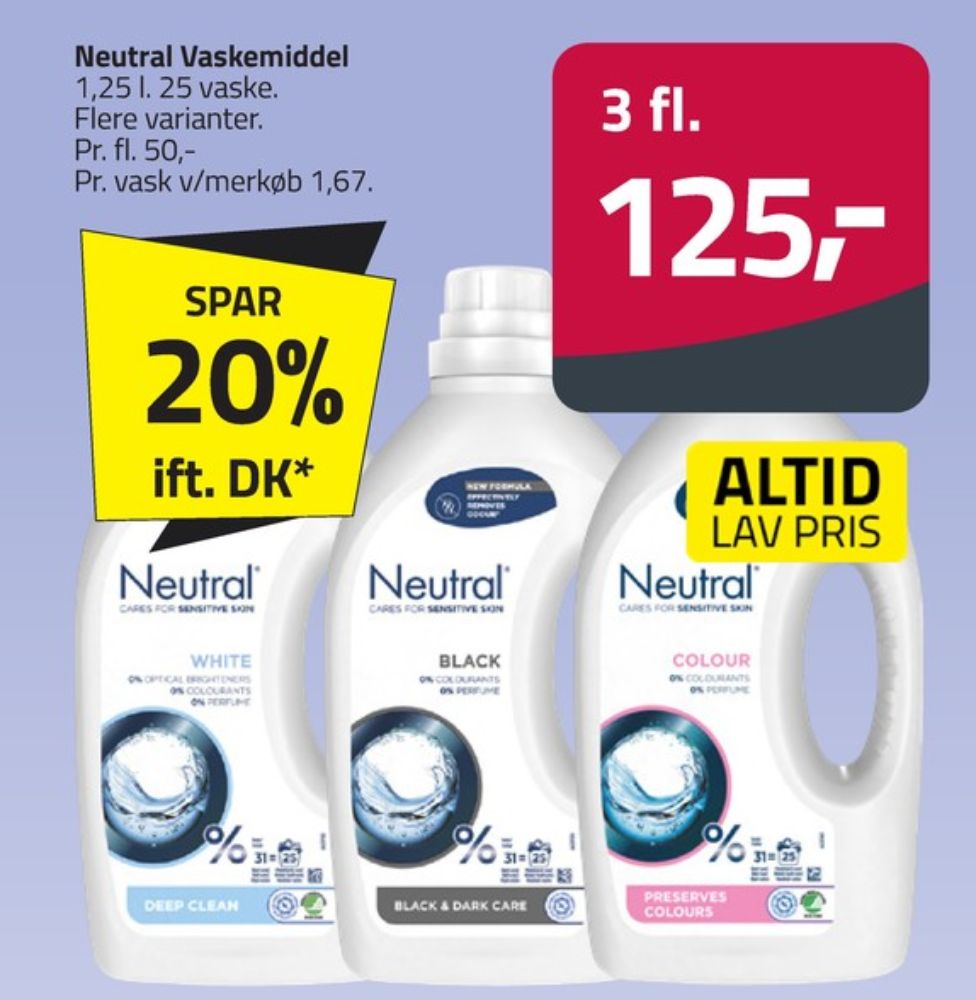 Neutral, Vaskemiddel-flydende