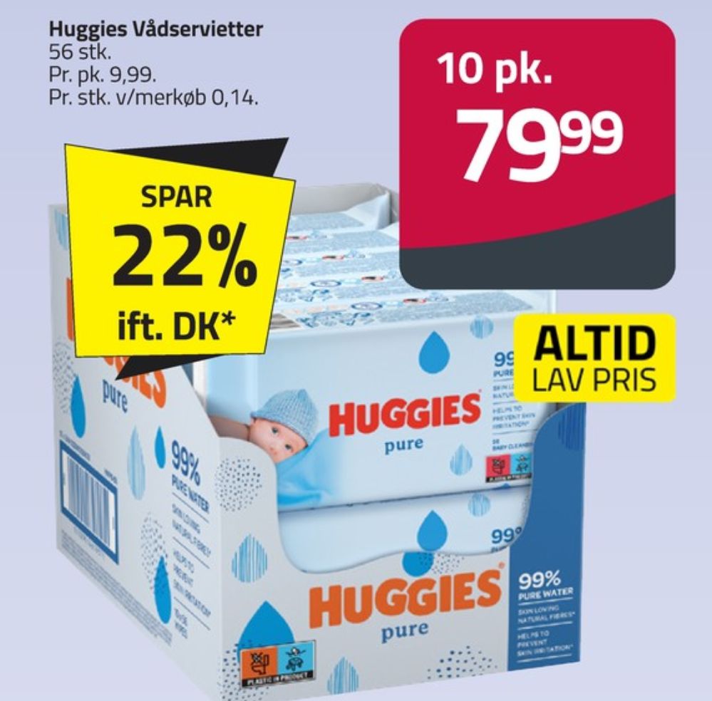 Huggies, Vådservietter