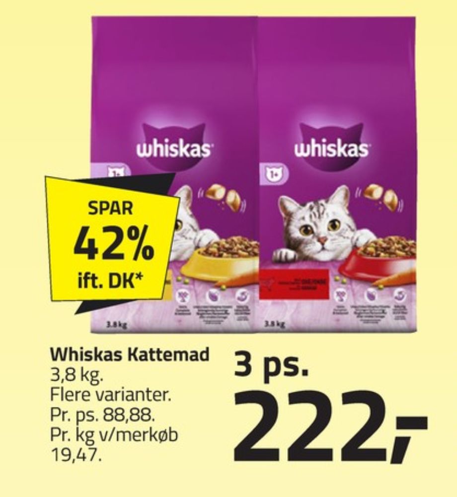 Whiskas, Kattefoder
