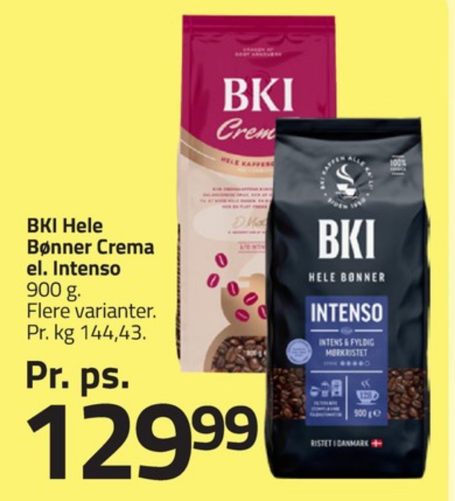 BKI Intenso, Kaffebønner