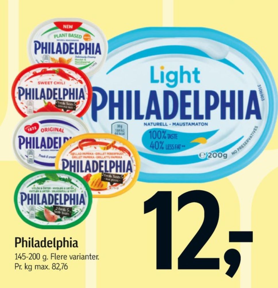 Philadelphia, Flødeost Light