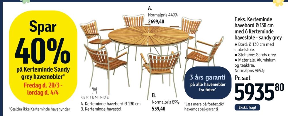 Kerteminde, Havemøbelsæt