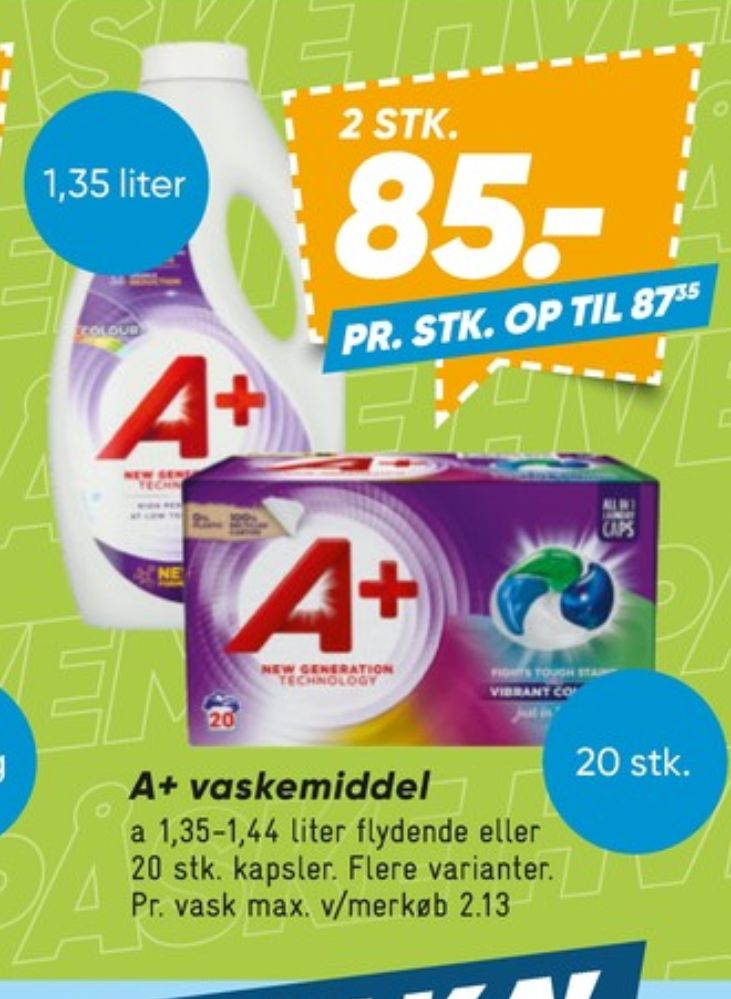 A+, Vaskemiddel-tabs