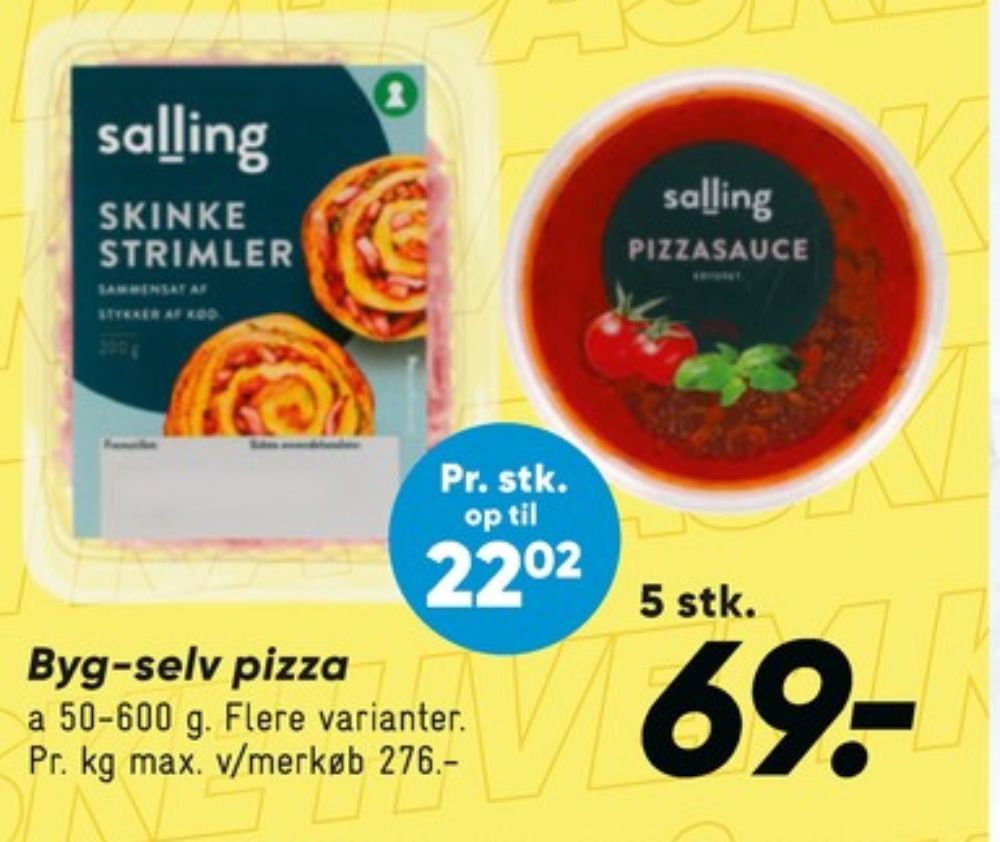 Salling, Skinkestrimler