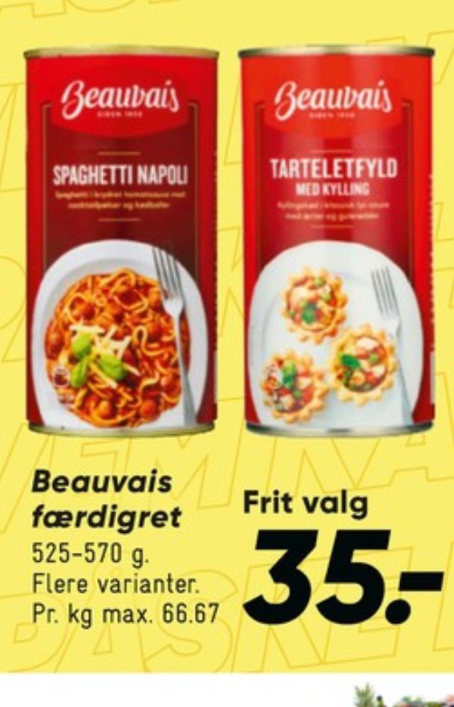 Beauvais, Tarteletfyld med Kylling