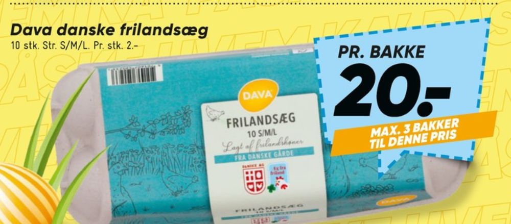 DAVA Foods, Frilandsæg S/M/L