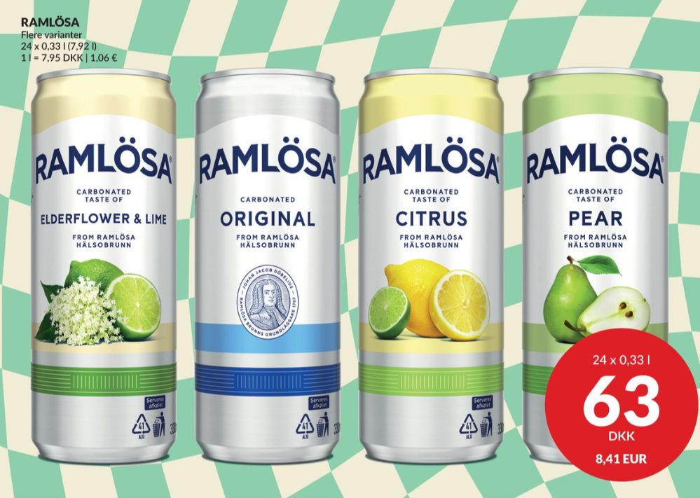 Ramlösa Citrus, Mineralvand med brus 24 pk.