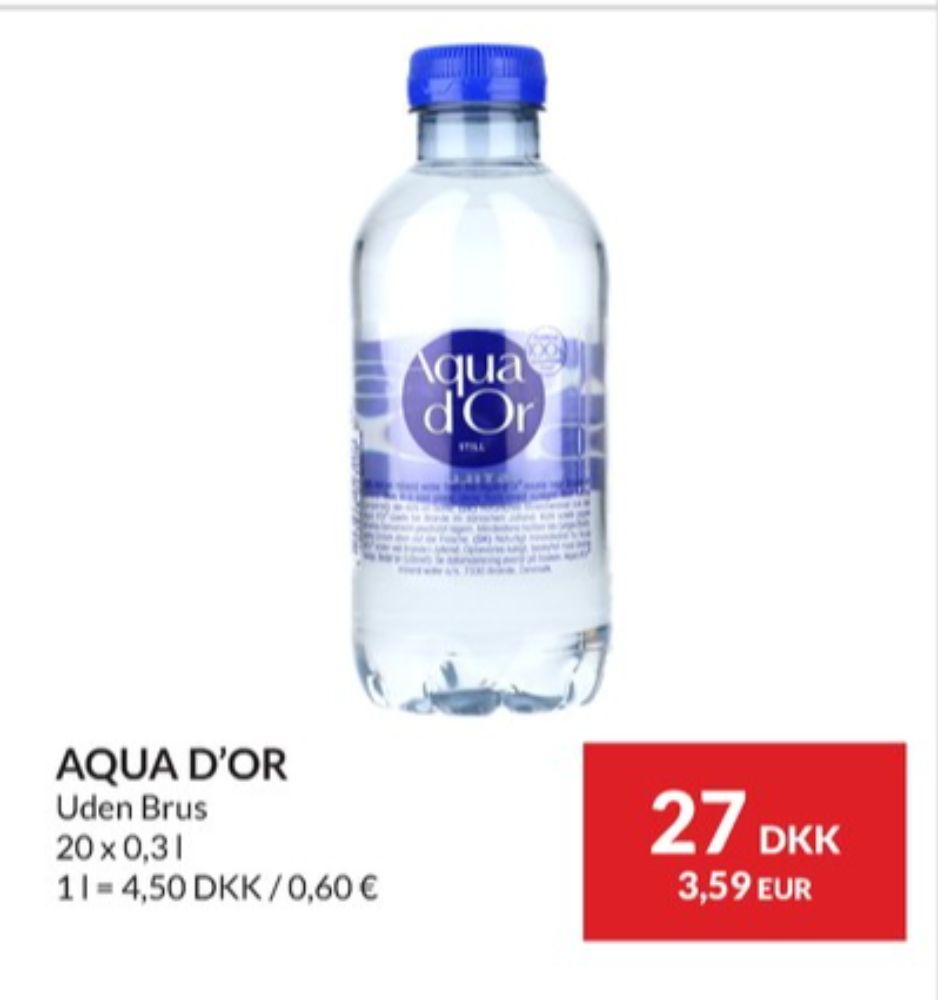 Aqua d'Or, Mineralvand uden brus 20 pk.