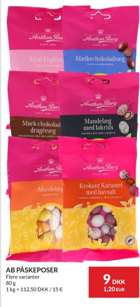 Anthon Berg, Chokoladeæg Mørk Chokolade Dragéeæg