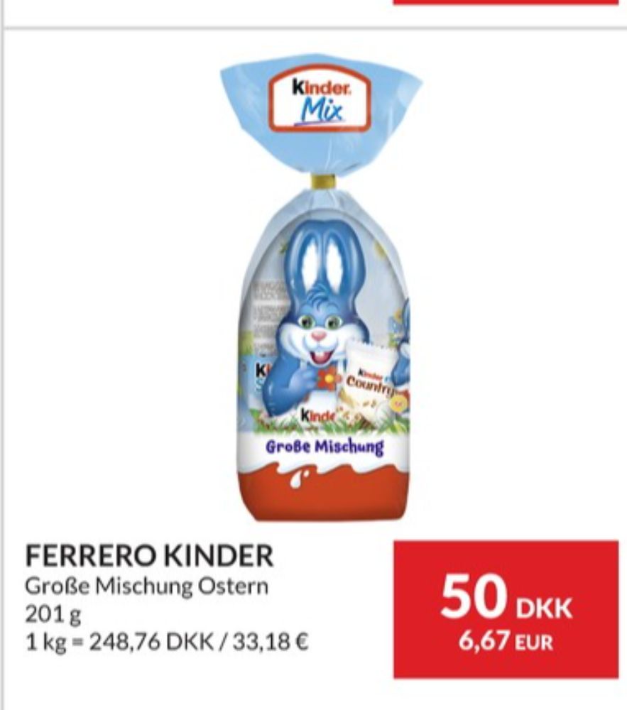 Kinder, Chokolade