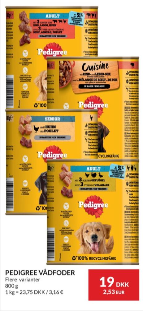 Pedigree, Hundefoder