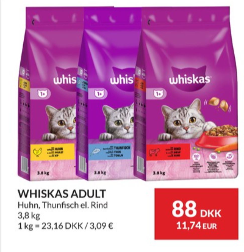 Whiskas, Kattefoder