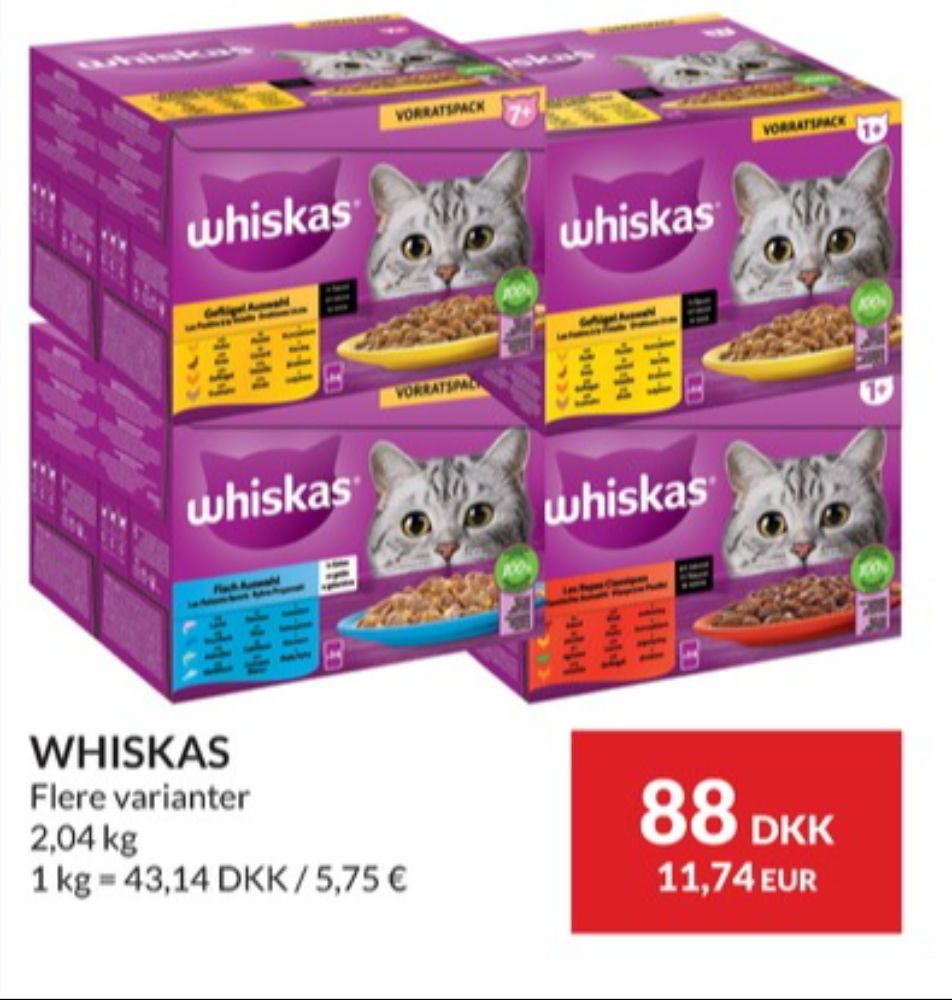 Whiskas, Kattefoder