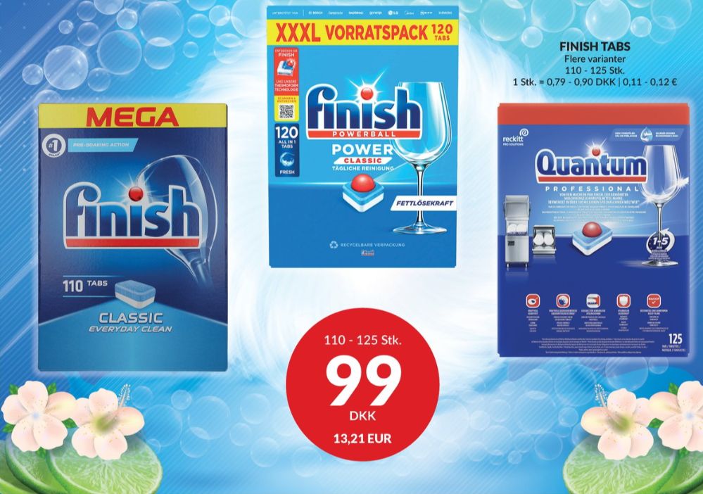 Finish Quantum, Maskinopvask-tabs