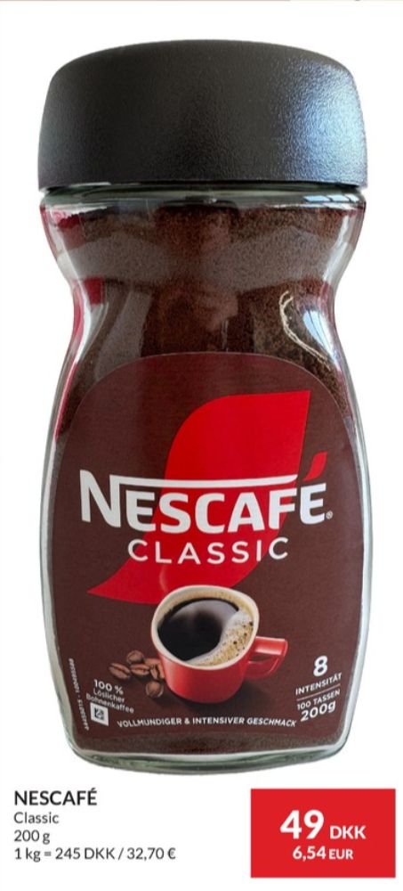 Nescafe Classic, Instant Kaffe