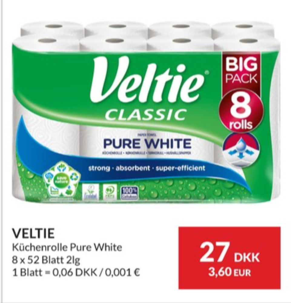 Veltie Pure White, Køkkenrulle