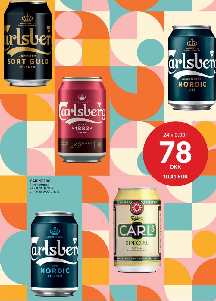 Carlsberg Nordic Pilsner, Øl - Alkoholfri 24 pk.