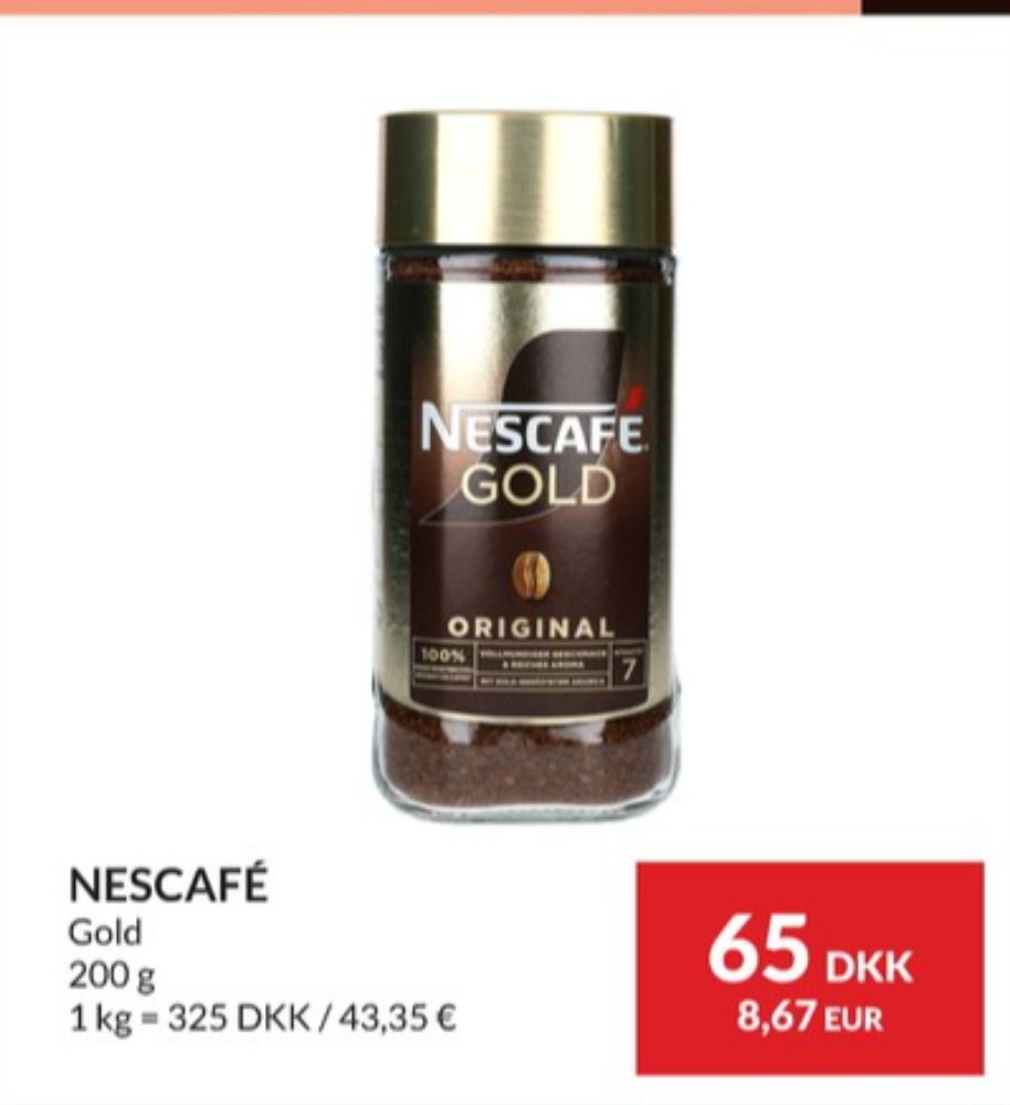 Nescafe Gold, Instant Kaffe