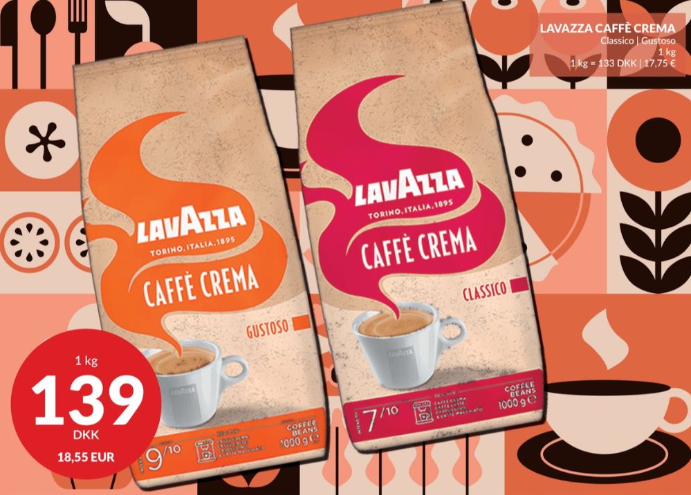 LavAzza Caffe Crema Classico, Kaffebønner