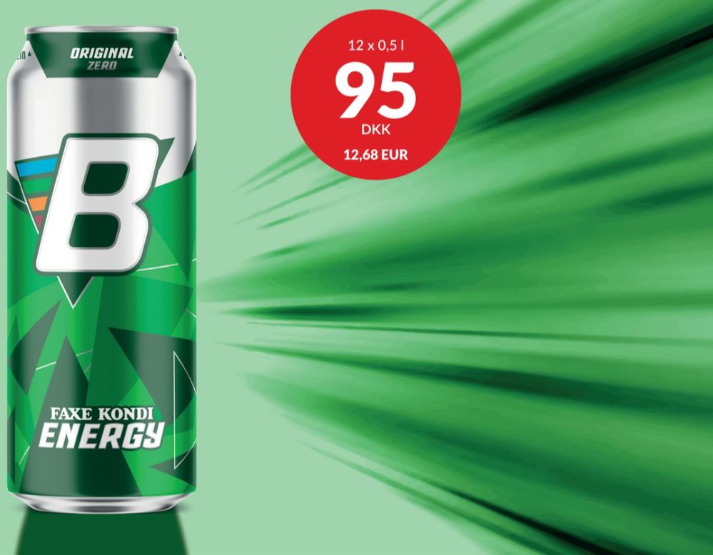 Faxe Kondi Booster , Energidrik 12 pk.