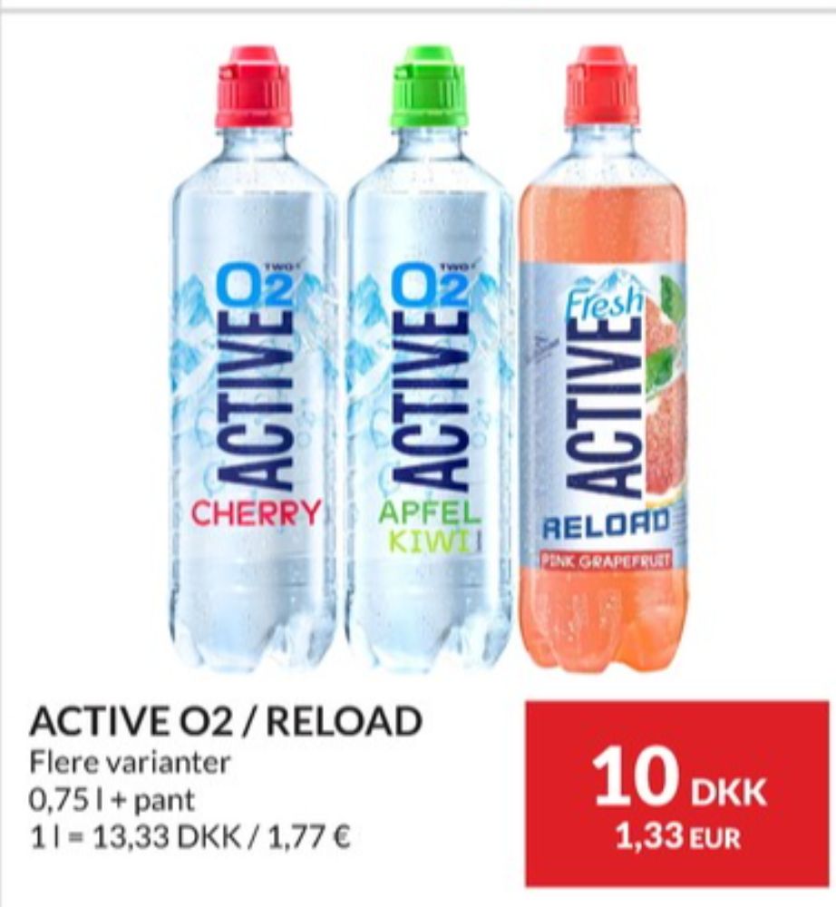 Active O2, Mineralvand Apple/Kiwi