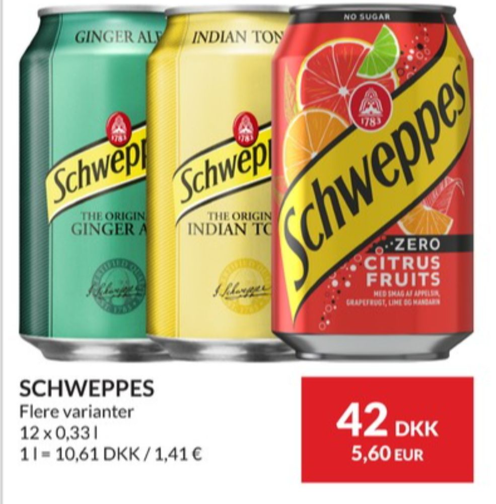 Schweppes Lemon, Lemonsodavand 12 pk.