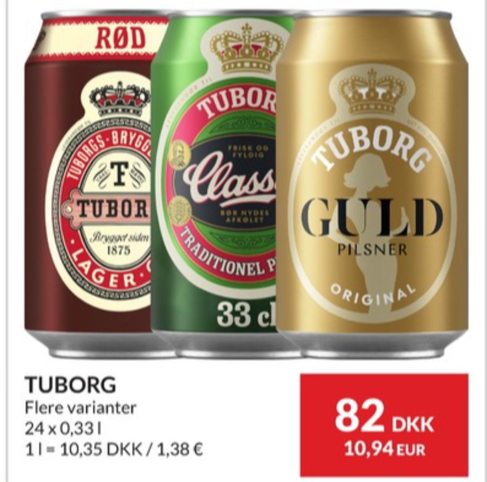 Tuborg Classic, Øl 24 pk.
