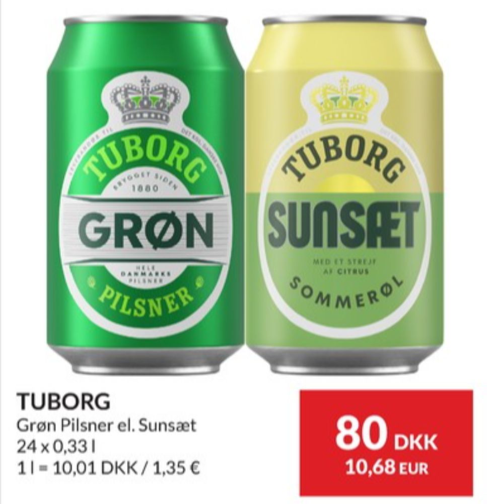 Tuborg Grøn, Øl 24 pk.