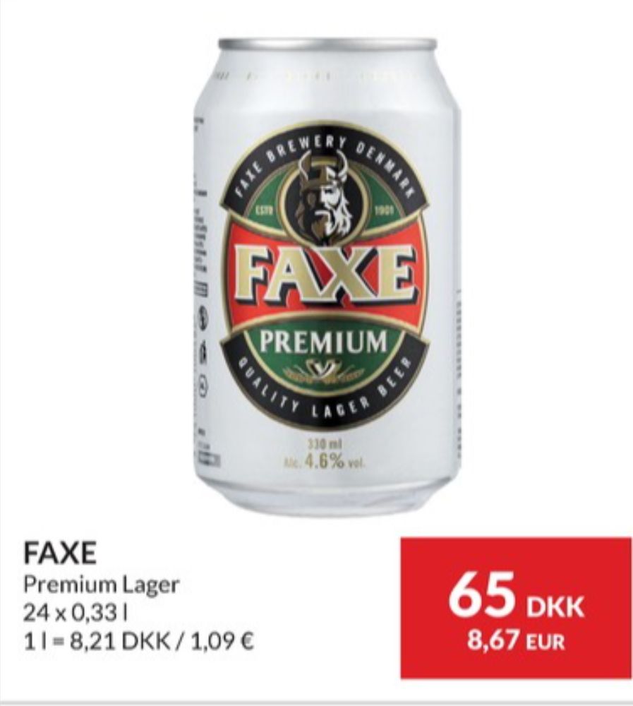 Faxe Premium, Øl 24 pk.