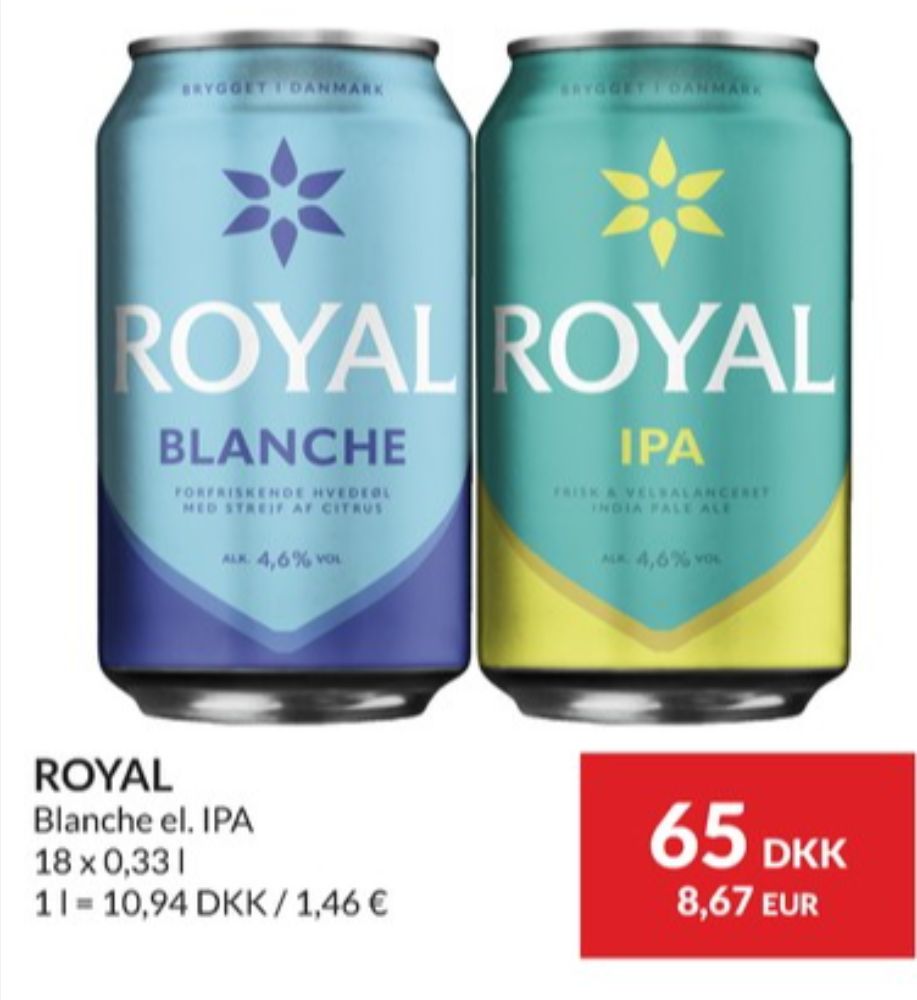Royal Blanche, Øl 18 pk.