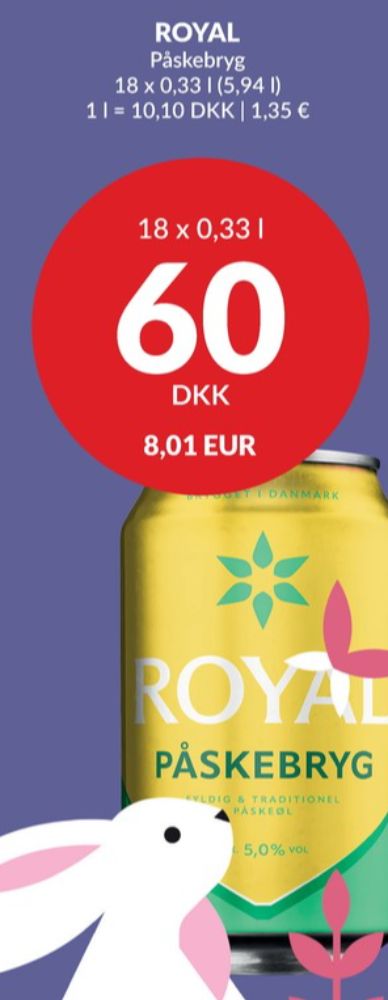Royal Påskebryg, Øl 18 pk.