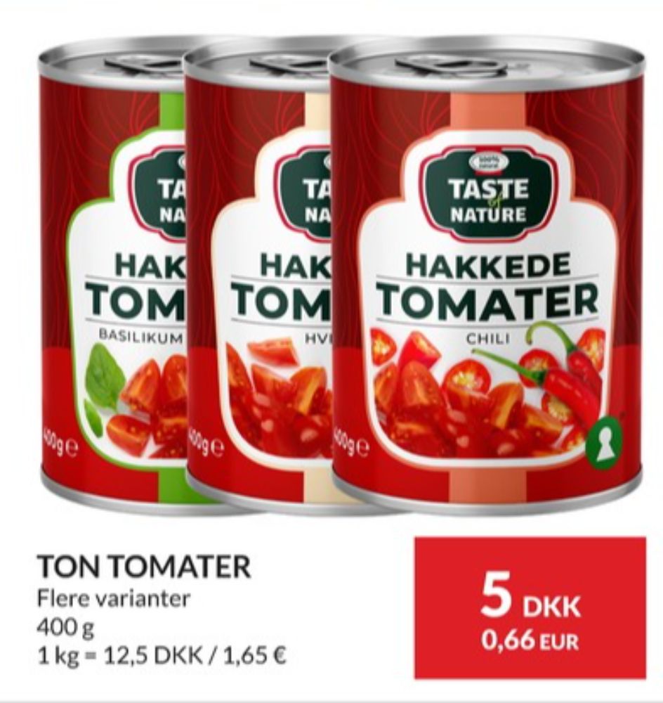 Taste of Nature, Hakkede tomater Hvidløg