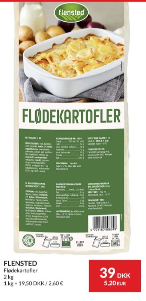 Flensted, Flødekartofler