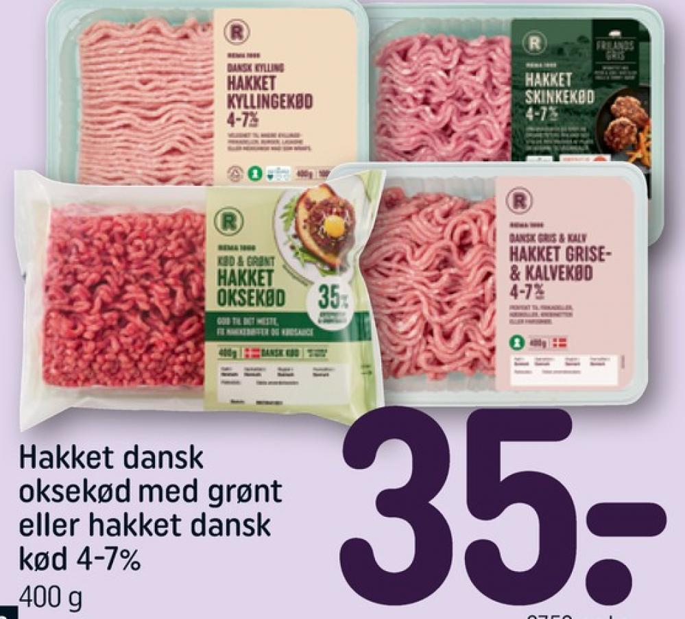 Rema 1000, Hakket Okse og Grønt 35%