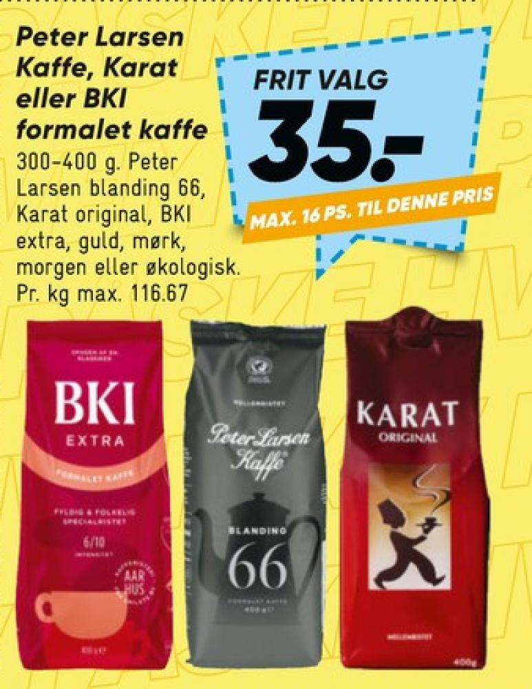 BKI, Kaffe Formalet