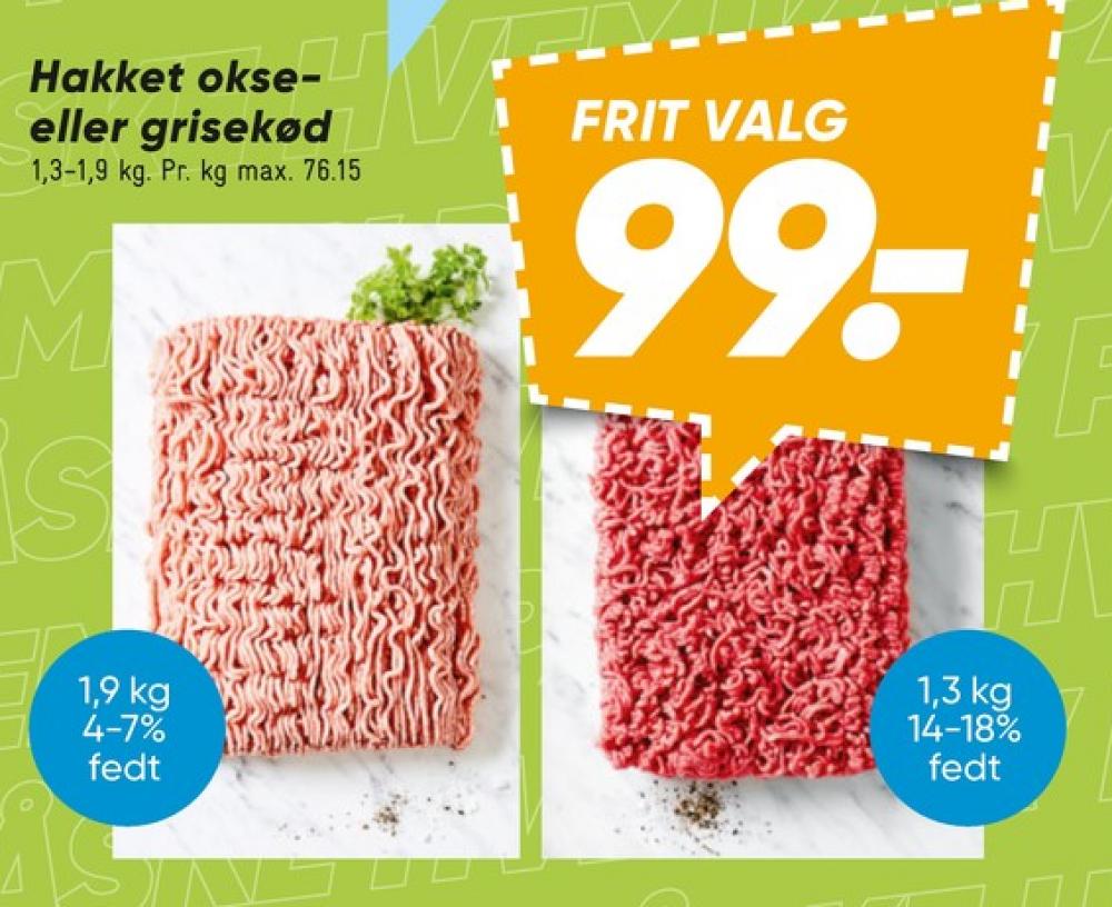 Hakket oksekød 14-18%