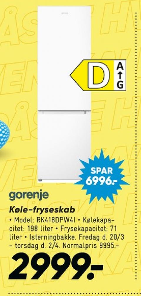 Gorenje, Køle/Fryseskab